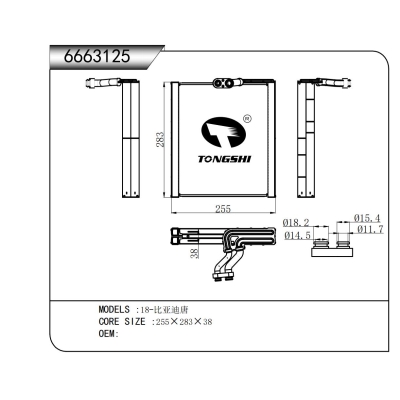 適用于 18-比亞迪唐 蒸發(fā)器