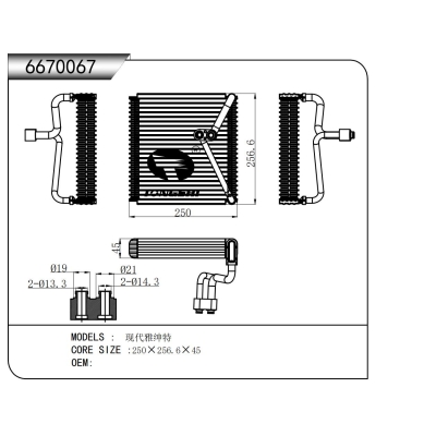 適用于 現(xiàn)代雅紳特 蒸發(fā)器